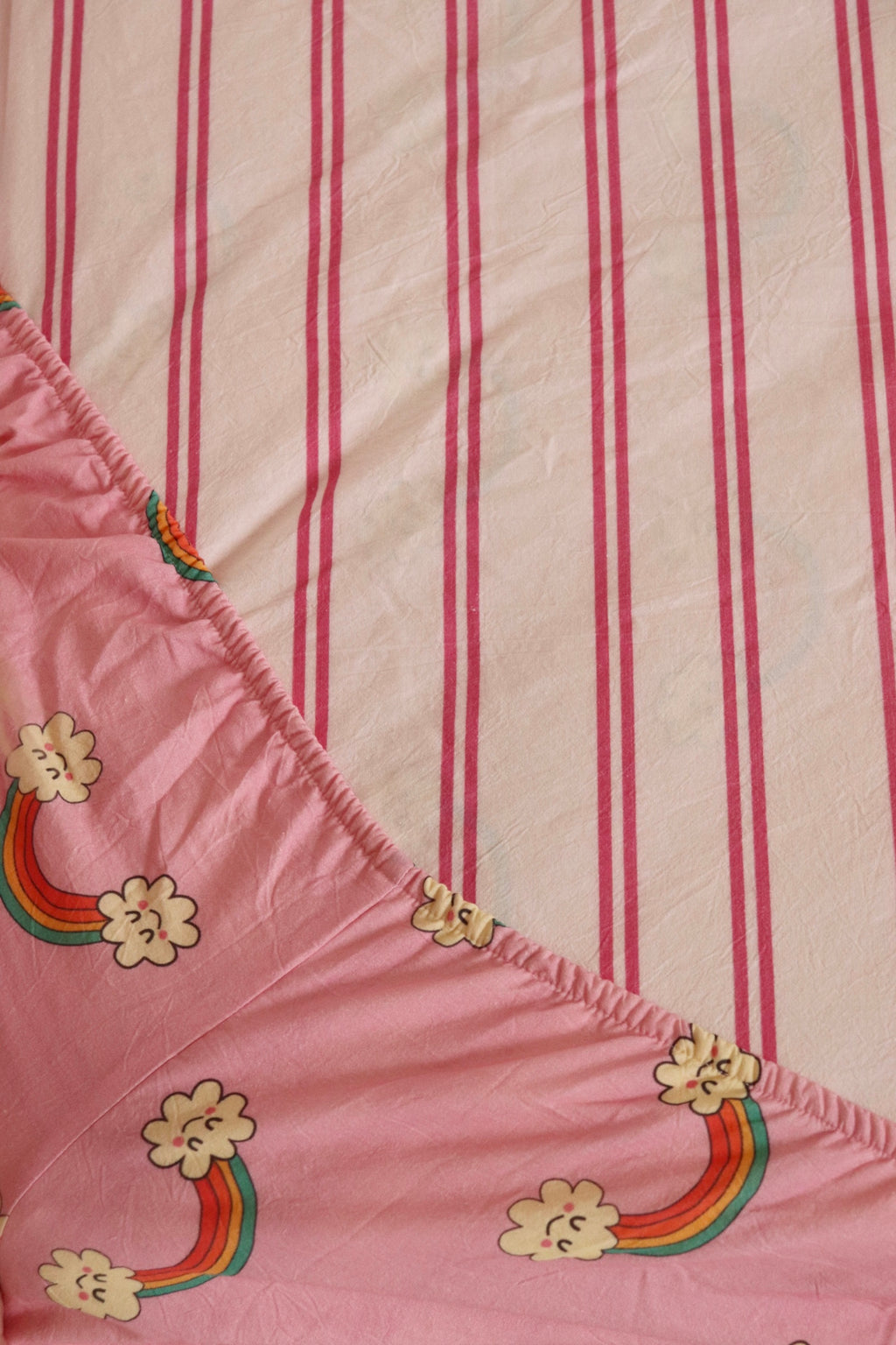 Over The Rainbow Reversible Fitted Sheet Set