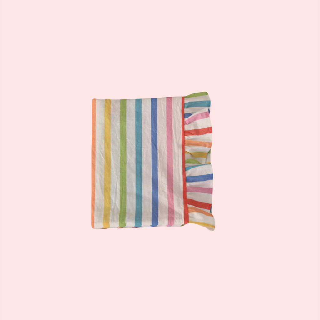 Playground Stripe Frill Pillowcase (Pre Order June/July)