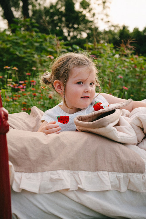 Almond Palette Reversible Pillow Case Separate (Full Frill)