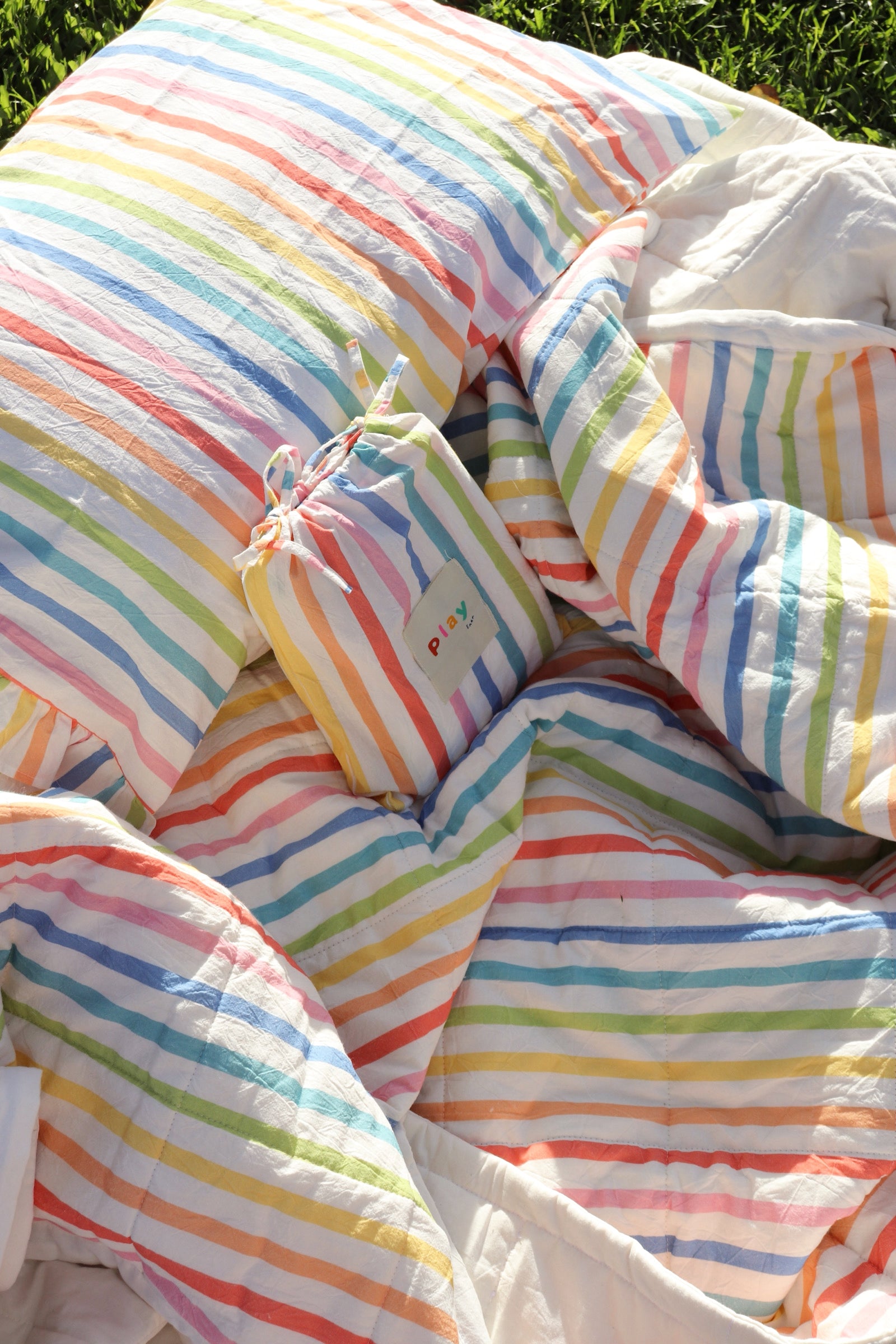 Playground Stripe Reversible Quilt (Pre Order June/July)