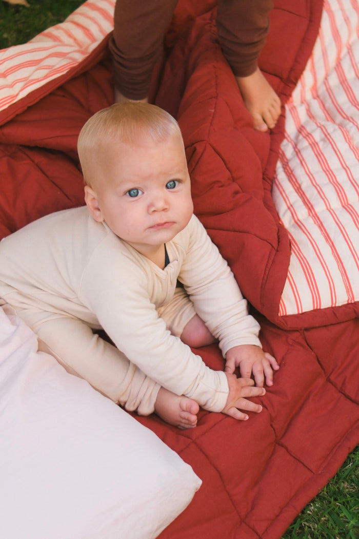 Holiday Stripe Reversible Quilt