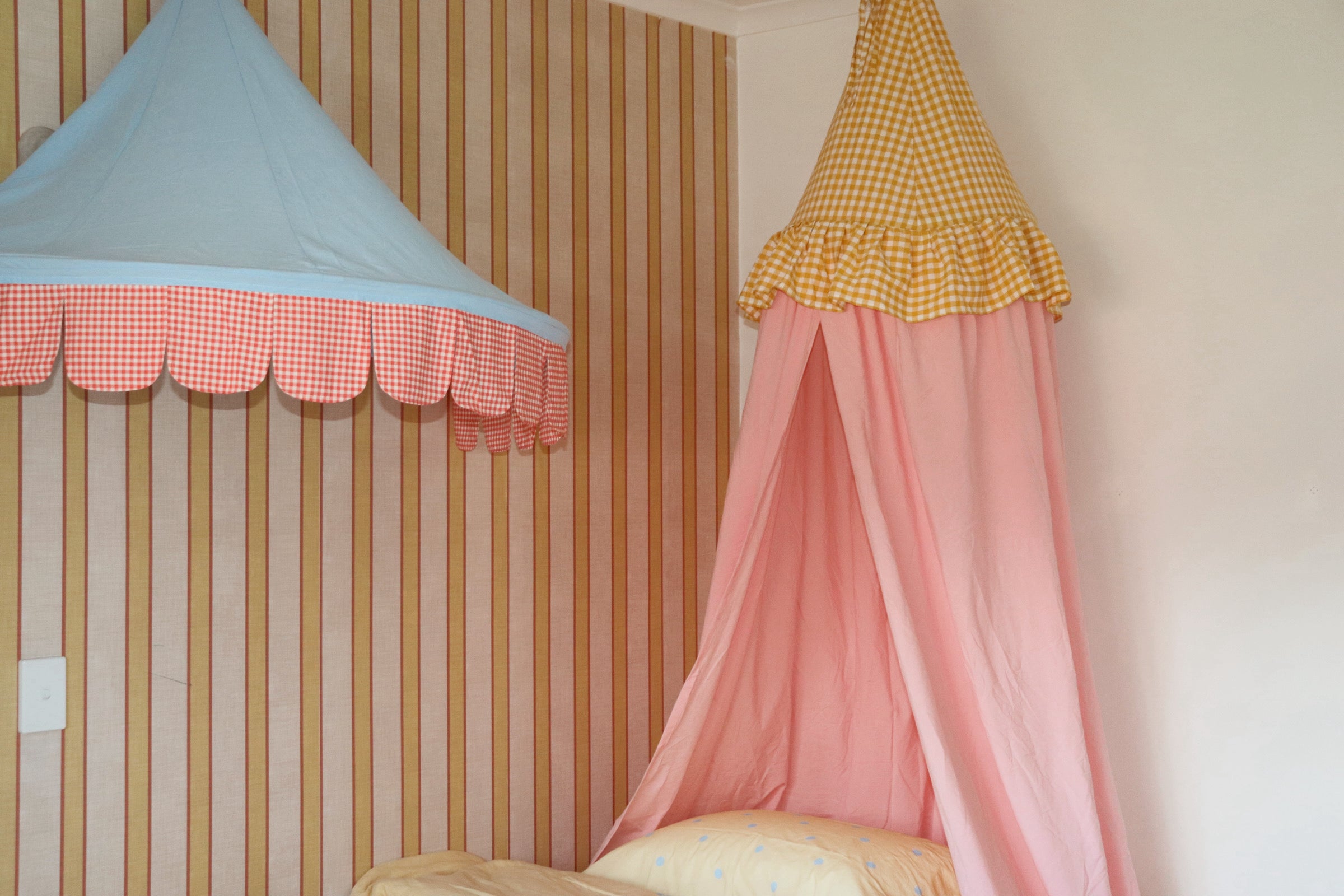 Hanging Canopy Peony & Marigold Gingham (Pre Order Aug/Sept)