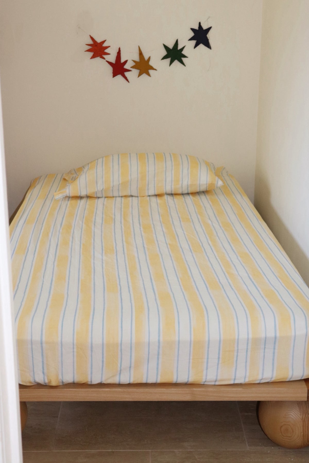 Sea Stripe Fitted Frill Sheet Set