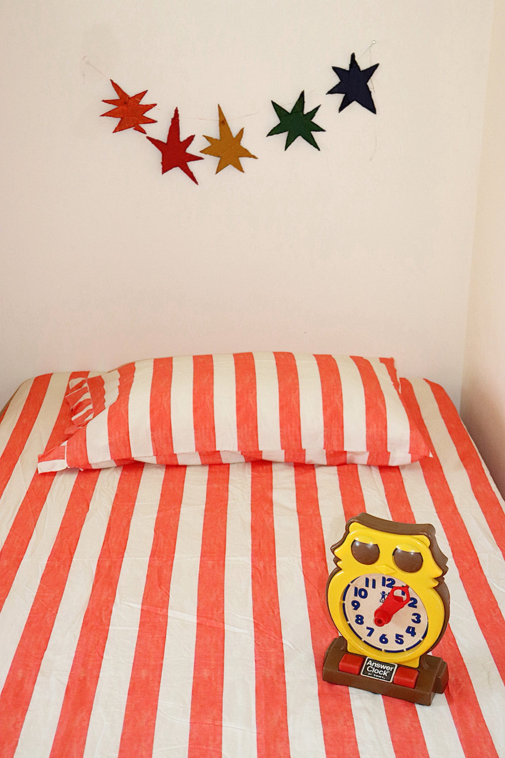 Cherry Stripe Fitted Sheet Set