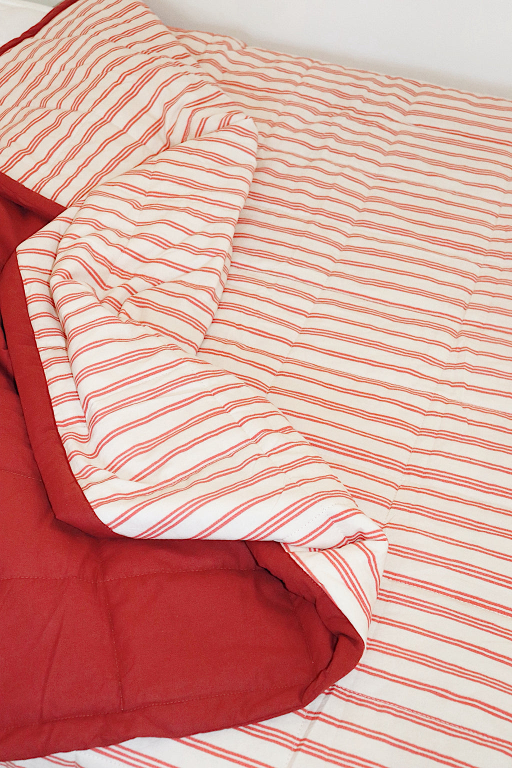 Holiday Stripe Reversible Quilt
